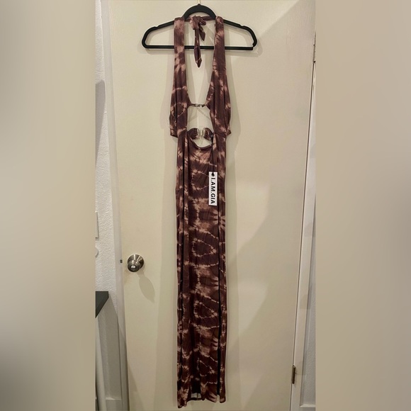 NWT I.AM.GIA Brown/Tan Evie Maxi Dress - Picture 2 of 4